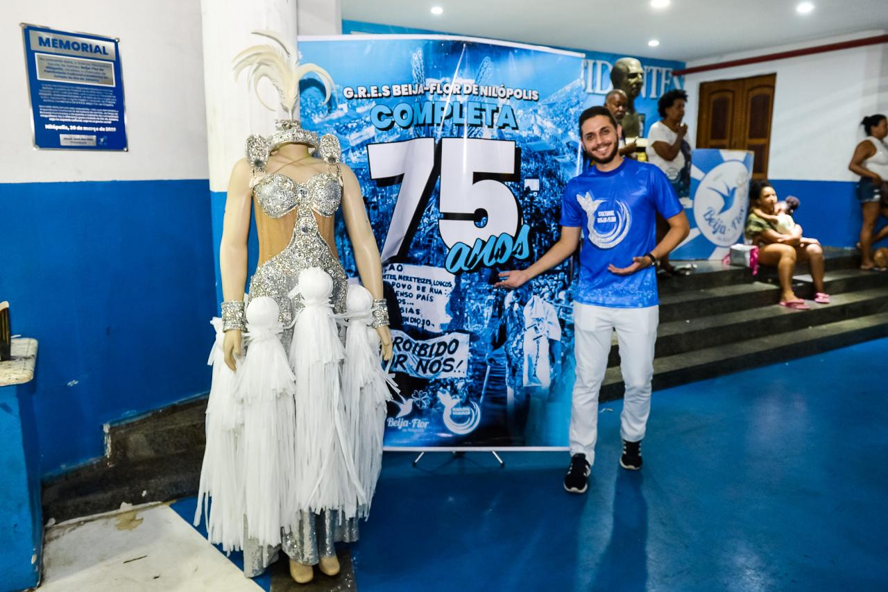 Beija-Flor de Nilópolis vai celebrar 75 anos com exposições, visitas guiadas e sarau de poesias.