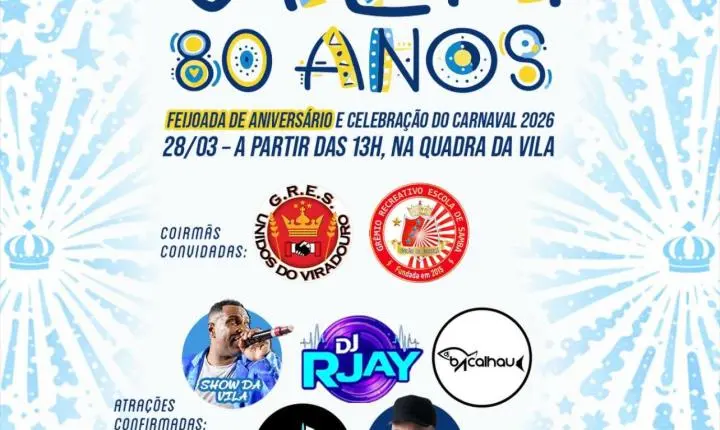 Unidos de Vila Isabel celebra 80 anos com feijoada e programação especial neste sábado